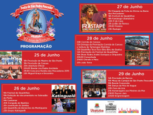 FundArt e Prefeitura realizam a 92ª Festa de São Pedro Pescador.