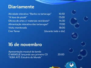 Projeto TAMAR oferece programação especial  para o feriado de 15 de novembro