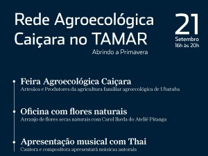 Tamar Ubatuba realiza dia especial com  feira agroecológica, oficina artística e apresentação musical
