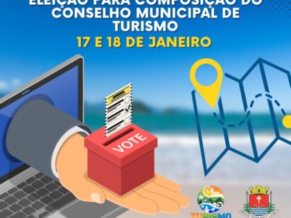 Prazo de inscrição dos candidatos para a eleição do novo biênio do Conselho Municipal de Turismo termina nesse sábado 15.01.2022.